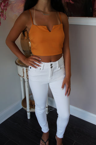 Citrus Spaghetti Strap Tank Top