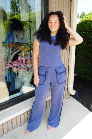 Clouded Comfort Set - Slate Blue