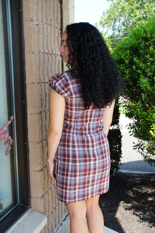 Sweetheart Spice Plaid Dress