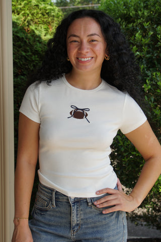 First Down & Flirty Baby Tee