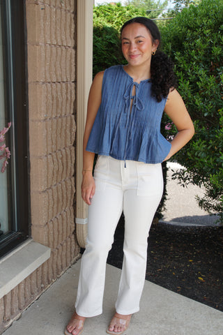 Denim Days Tie Top