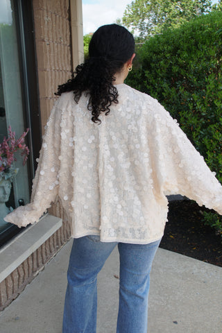 Champagne Glow Sequin Cardigan