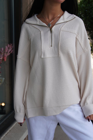Cozy Quarter Knit: Cream