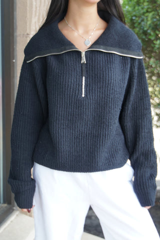 Black Plush Pullover