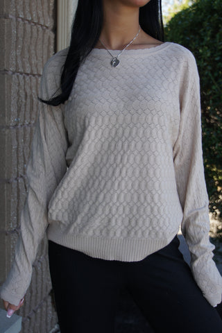 French Beige Diamond Top