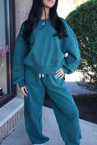 Starburst Crewneck - Hunter Green