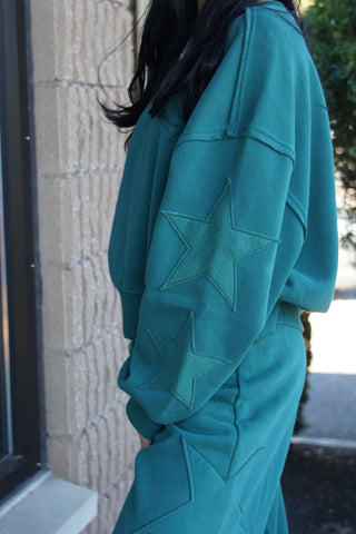 Starburst Crewneck - Hunter Green
