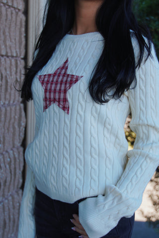 Starry Cable Knit Sweater