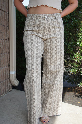 Temptation Snake Printed Jeans