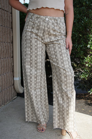 Temptation Snake Printed Jeans