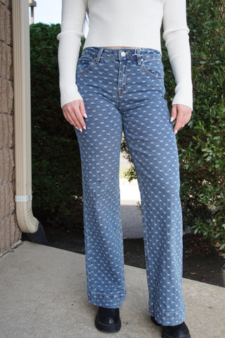 Juliette Wide Leg Bow Jeans