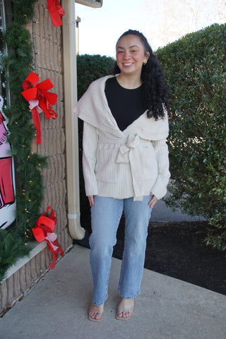 Cozy Cloud Wrap Cardigan - Cream