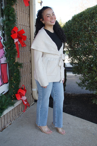 Cozy Cloud Wrap Cardigan - Cream