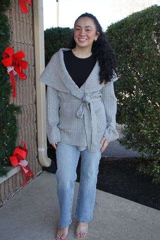 Cozy Cloud Wrap Cardigan - Heather Grey
