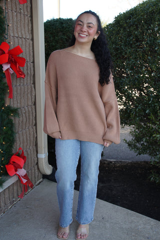 Modern Bubble Sweater: Warm Taupe