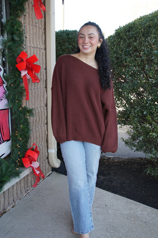 Modern Bubble Sweater: Hot Chocolate