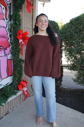 Modern Bubble Sweater: Hot Chocolate