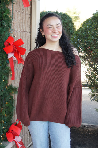 Modern Bubble Sweater: Hot Chocolate