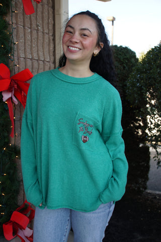 Football Sundays Birds Sweater - Kelly Green