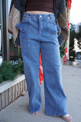 Flutter Wide Leg Denim Jean