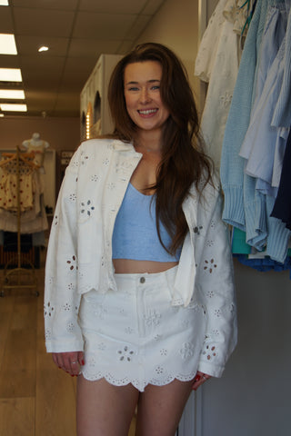 Daisy Dream: Eyelet Twill Jacket