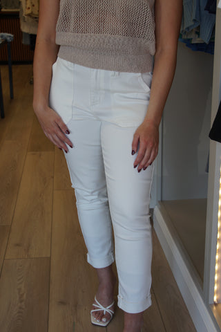 Judy Blue High-Rise White Straight Leg Jeans