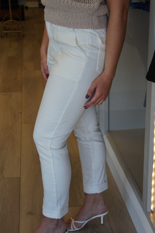 Judy Blue High-Rise White Straight Leg Jeans