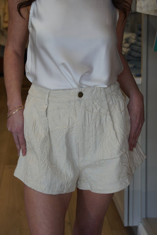 Floral Jacquard Shorts