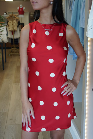 Scarlet Cherry Dot Dress