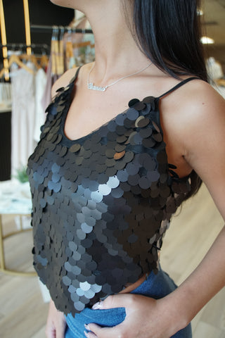Midnight Sequin Corset Top