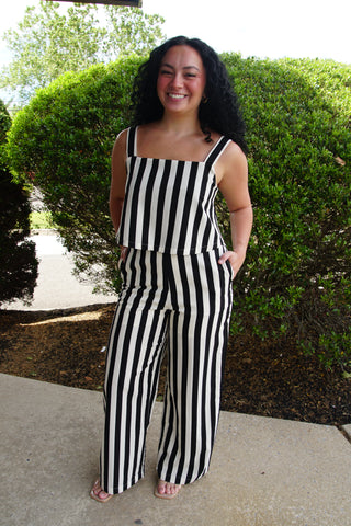 Soho Stripe Palazo Jumpsuit