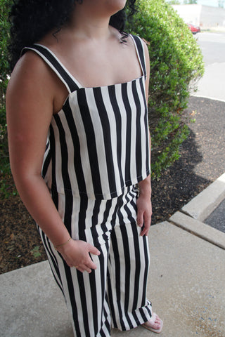 Soho Stripe Palazo Jumpsuit