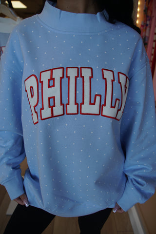 Polka Dot Philly Mockneck