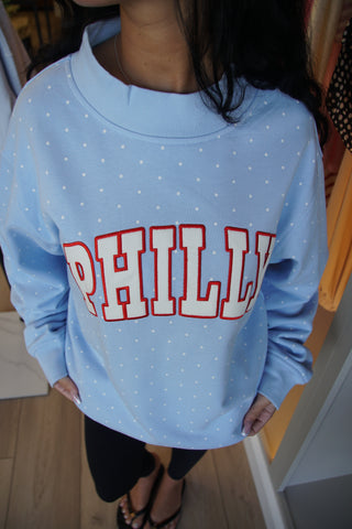 Polka Dot Philly Mockneck