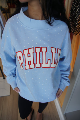 Polka Dot Philly Mockneck