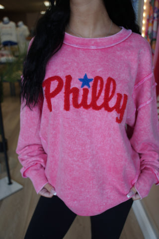 Philly Patchwork Sleeve Sweatshirt
