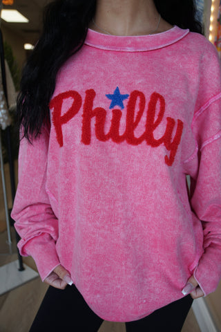 Philly Patchwork Sleeve Sweatshirt