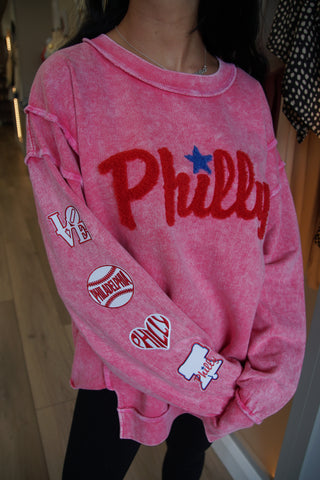 Philly Patchwork Sleeve Sweatshirt