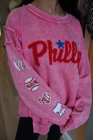 Philly Patchwork Sleeve Sweatshirt