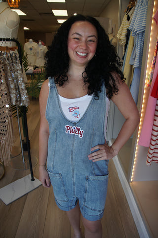 Philly Rally Denim Overalls