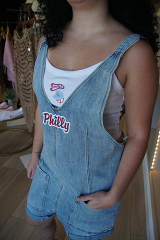 Philly Rally Denim Overalls