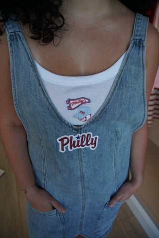 Philly Rally Denim Overalls