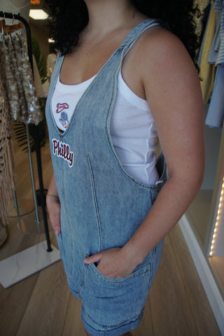 Philly Rally Denim Overalls