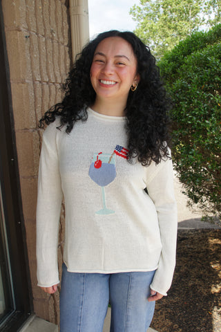 USA Cocktail Graphic Sweater