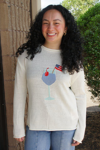 USA Cocktail Graphic Sweater