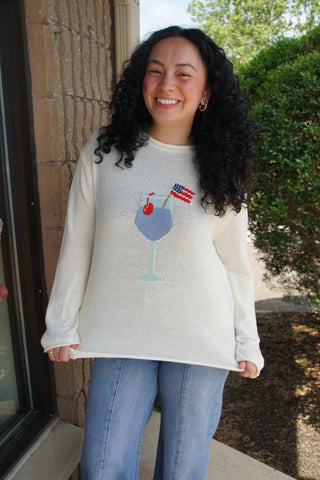 USA Cocktail Graphic Sweater