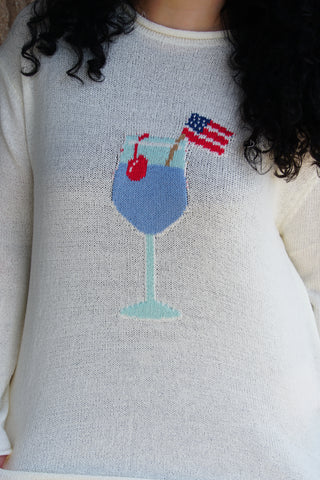 USA Cocktail Graphic Sweater