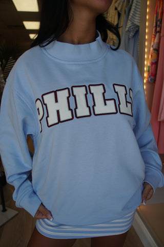 Philly It-Girl Blue Mockneck