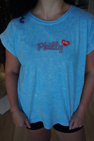 Baby Blue Philly Love Tee