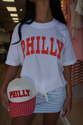 Philly Gingham Hat: Red